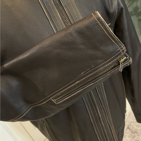Men’s Motorcycle Jacket | Brown | Size 42 - Picture 5 of 8